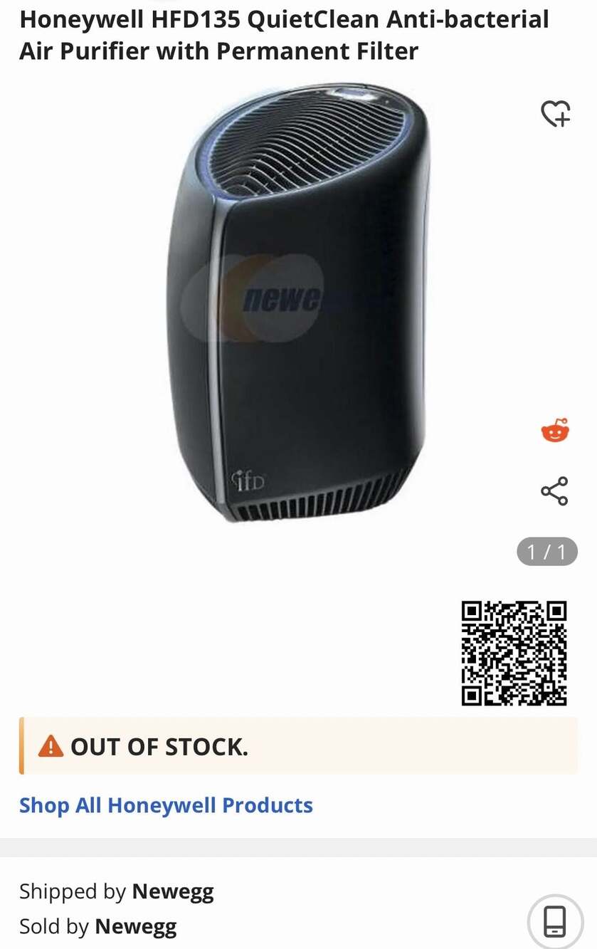 Honeywell QuietClean Tower Air Purifier with ifD Filter